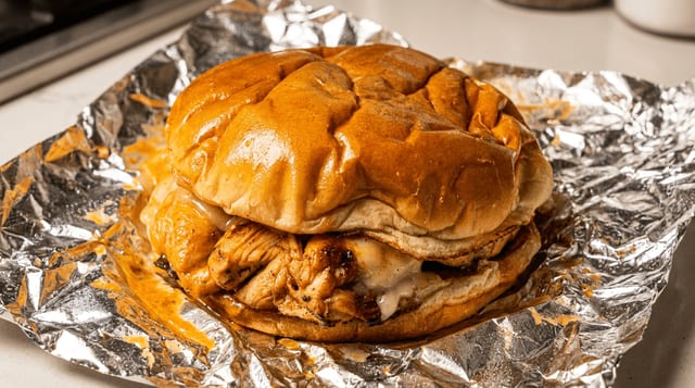 Grilled French Onion Chicken Sandwich.